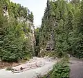 la rivière Partnach près de Garmisch-Partenkirchen, où a été filmé le voyage de Harker en Transylvanie