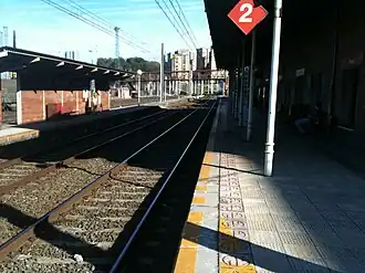 Les quais et les voies de la gare de Pasaia