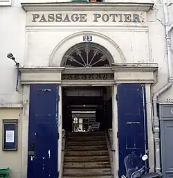 Passage Potier du 23 rue Montpensier au 26 rue de Richelieu, Paris 1er