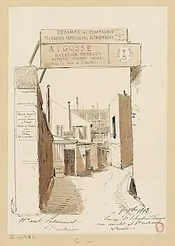 Le no&nbsp;20 en 1892 (dessin de Jules-Adolphe Chauvet).