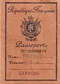 Passeport français de 1947 pour le protectorat de Sarre.