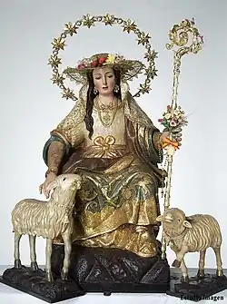Divine Bergère de Cantillana&nbsp;(es), attribué à Francisco Ruiz Gijón&nbsp;(es), XVIIIe&nbsp;siècle.