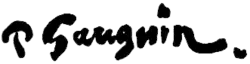 signature de Paul Gauguin