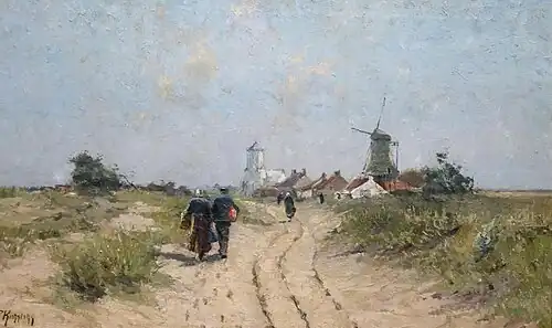 Marcheurs dans les dunes.