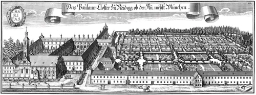 Monastère Paulaner de Munich, en 1702.