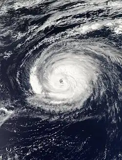 Paulette à son maximum le 14 septembre vers 18&nbsp;h&nbsp;UTC