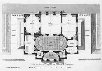 Pavillon de Louveciennes - Plan du rez-de-chaussée.