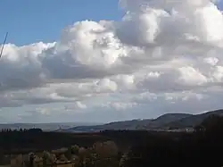 Paysage de fin d'hiver sur la commune de Châtelus-le-Marcheix