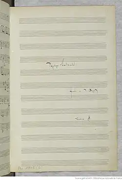 page du manuscrit autographe