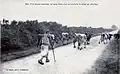 Paysan de Cast emmenant son bétail au pâturage (carte postale Le Doaré, vers 1925).