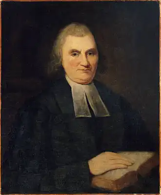 Le pasteur presbytérien John Witherspoon portant la robe pastorale et le rabat, portrait d'après Charles Willson Peale