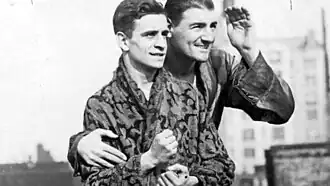 Quartucci avec le boxeur Alfredo Porzio vers 1924