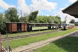 Le croisement de deux trains touristiques du Bas-Berry en 2015.