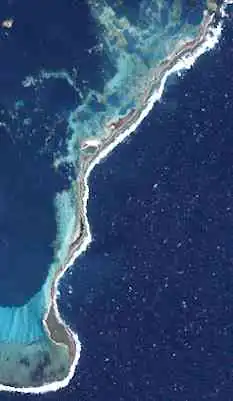 Image du satellite Landsat 7 de Pelsaert Island