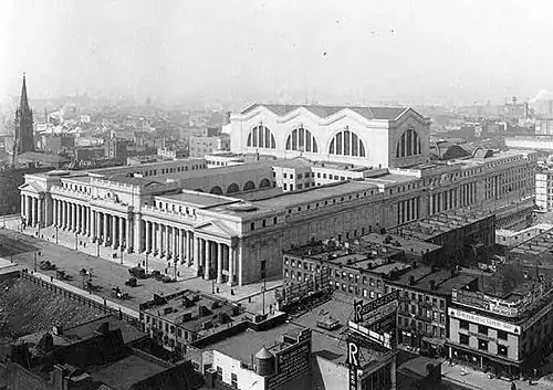 L'ancienne gare Penn Station, en 1911.