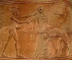 Pithos orientalisant. Méduse mise à mort par Persée. Thèbes, Béotie, v. 660. Louvre