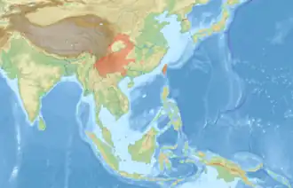 Description de l'image Petaurista alborufus distribution map.png.