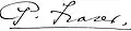 Signature de Peter Fraser