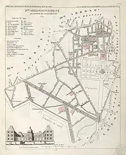 Les rues d'Assas et de l'Ouest dans la première moitié du XIXe&nbsp;siècle, Petit atlas pittoresque.
