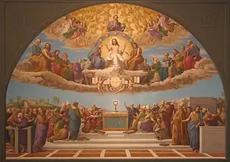 Philipp Ernst, La dispute d'après Raphael, huile sur toile, 145 x 205 cm (1924-1932)