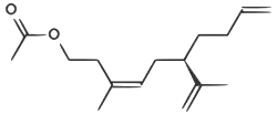 (3Z, 6R)-3-methyl-6-(prop-1-en-2-yl)deca-3,9-dien-1-yl acetate