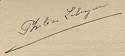 signature de Philéas Lebesgue