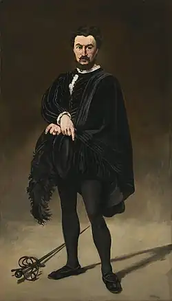 Rouvière en Hamlet dans l’Acteur tragique de Manet, 1866.