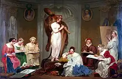 Atelier de femmes peintres, (1831).