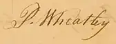 signature de Phillis Wheatley