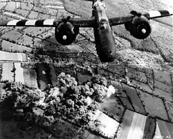 Bombardement du PC du Generalleutnant Dietrich Kraiss commandant de la 352 ID près de l'église de Littry.