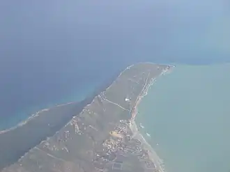 Vue aérienne du cap.