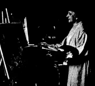 Mathilde Sée dans son atelier, La femme seule, 1928.