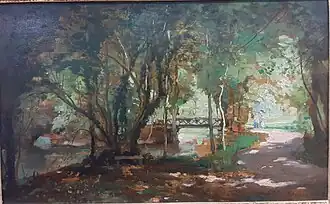 Pièce d'eau sous-bois par Charles-François Daubigny