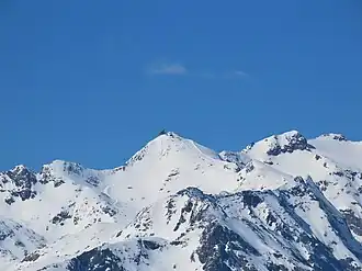 Le pic Blanc depuis le col des Gourses au sud.