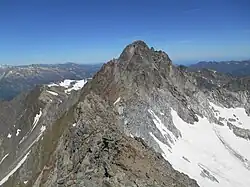 Arête sud-est depuis le pic Badet.