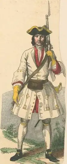 Soldat du régiment de Picardie en 1710