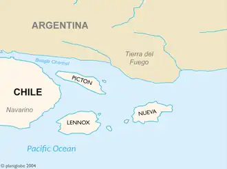 Carte de Lennox, Picton et Nueva