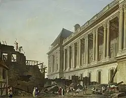Dégagement en 1764, tableau de Demachy.