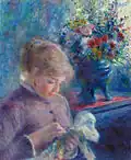 Pierre-Auguste Renoir:Jeune Femme cousant, 1879, Institut d'art de Chicago