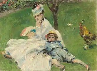 Renoir, Madame Monet et son fils, 1874, 50,4&nbsp;×&nbsp;68&nbsp;cm, National Gallery of Art, Washington DC