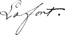 signature de Pierre-Chéri Lafont