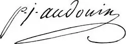 signature de Pierre-Jean Audouin