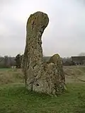 Le menhir de la Pierre Cornue.