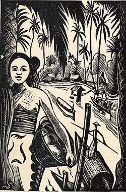 Dessin paru dans La Dame de Malacca de Francis de Croisset.