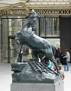 Pierre Louis Rouillard, Cheval à la herse, 1878.