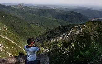 Point de vue du pas de l'Ours (au loin à gauche Montségur).