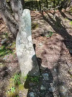 pierre gravée dans la clairière