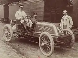 Pierre de Caters sur Mors Z au circuit des Ardennes 1902.