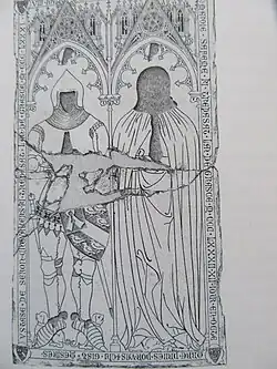 Pierre tombale du chevalier Eustache de Seron, 1381
