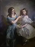 Jane Thorn, baronne de Pierres, et sa fille, 1855